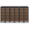 vidaXL Wheelie Bin Storage for 3 Bins Anthracite 204 x 77.5 x 115.5 cm