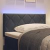 vidaXL LED Headboard with Headboard Dark Grey 100 cm Faux Leather