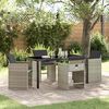 vidaXL Garden Dining Set 5 pcs Light Grey Poly Rattan