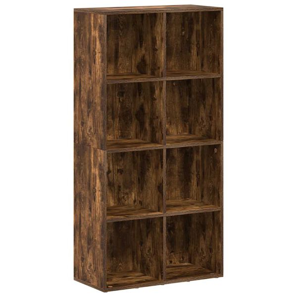 vidaXL Book Cabinet/Sideboard Smoked Oak 66x30x130 cm Engineered Wood