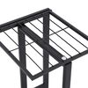 vidaXL 4-Floor Flower Stand 43x22x76 cm Black Metal