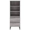 vidaXL Highboard Grey Sonoma 40x36x110 cm Engineered Wood