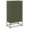 vidaXL Highboard Olive Green 68x39x123 cm Steel