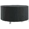 vidaXL Furniture Cover 182 x 182 x 85 cm 600D Oxford Fbric Round Black