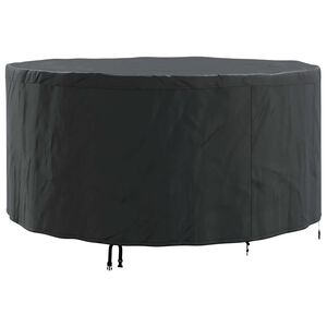 vidaXL Furniture Cover 182 x 182 x 85 cm 600D Oxford Fbric Round Black