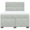 vidaXL Box Spring Bed with Mattress Light Grey 140x190 cm Velvet