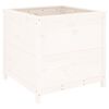 vidaXL Garden Planter White 82.5x82.5x78 cm Solid Wood Pine