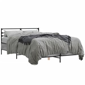 vidaXL Bed Frame without Mattress Grey Sonoma 120x190 cm Small Double