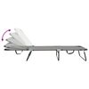 vidaXL Folding Sun Lounger 2 pcs Grey 188 x 57 x 86.5 cm Polyester