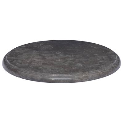 vidaXL Table Top Black Ø40x2.5 cm Marble
