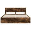 vidaXL Bed Frame Smoked Oak 180 x 200 cm Engineered Wood