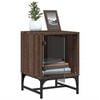 vidaXL Bedside Cabinets with Glass Doors 2 pcs Brown Oak 35x37x50 cm