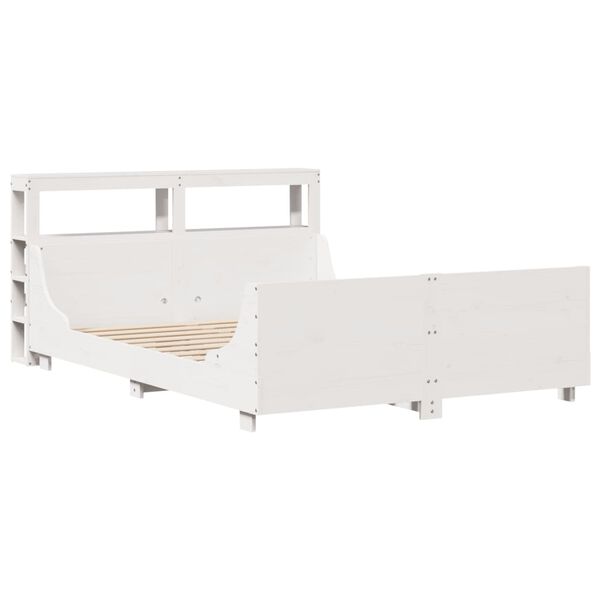 vidaXL Bed Frame without Mattress White 140x200 cm Solid Wood Pine