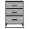 vidaXL Bedside Cabinet Grey Sonoma 40x34.5x60 cm Engineered Wood and Metal