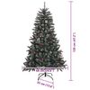 vidaXL Artificial Christmas Tree with 150 LEDs Green 68 x 68 x 120 cm