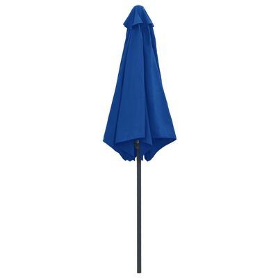 vidaXL Outdoor Parasol with Aluminium Pole 270x246 cm Azure Blue