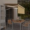 vidaXL Manual Retractable Awning with Blind&LED 3x2,5m Yellow&White