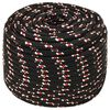vidaXL Boat Rope Black 14 mm 25 m Polypropylene