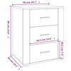 vidaXL Bedside Cabinet Sonoma Oak 50x36x60 cm Engineered Wood