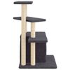 vidaXL Cat Tree with Sisal Scratching Posts Dark Grey 83.5 cm