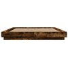 vidaXL Bed Frame without Mattress Smoked Oak 150x200 cm King Size
