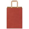 vidaXL Paper Bags 250 pcs with Handles Red 21x11x28 cm