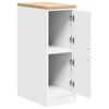 vidaXL Garage Storage Cabinet White 30x51x85 cm Solid Wood Pine