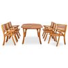vidaXL 7 Piece Garden Dining Set 201x100 cm Solid Acacia Wood