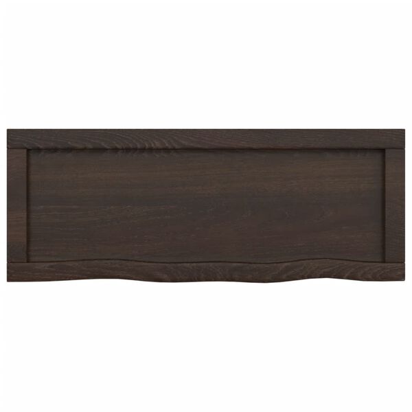 vidaXL Bathroom Countertop Dark Brown 80x30x(2-4) cm Treated Solid Wood