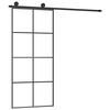 vidaXL Sliding Door with Hardware Set 90x205 cm ESG Glass&Aluminium