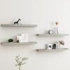 vidaXL Loggia Wall Shelves 4 pcs Concrete Grey 80x15x4 cm MDF