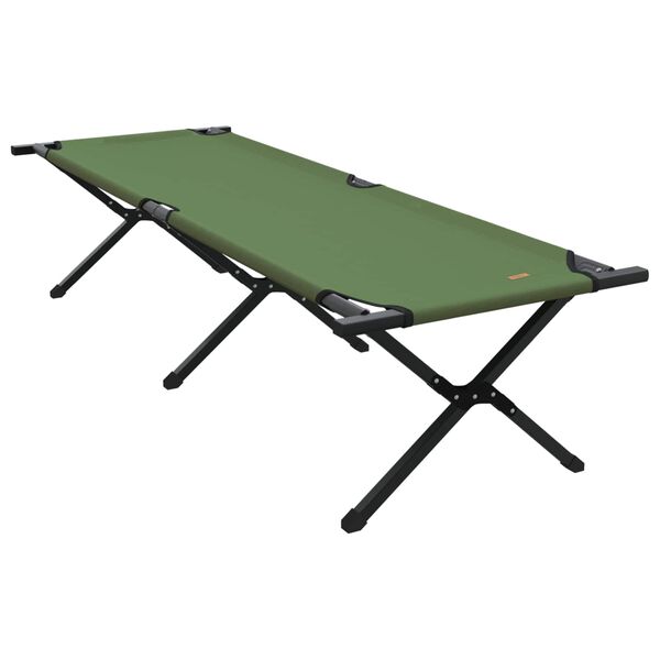 vidaXL Folding Camping Bed Manual Green 193 x 69 x 45 cm Oxford fabric