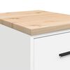 vidaXL Garage Storage Cabinet White 40x51x85 cm Solid Wood Pine
