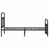 vidaXL Metal Bed Frame without Mattress with Footboard Black 90x190cm