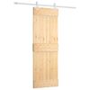 vidaXL Sliding Door with Hardware Set 70x210 cm Solid Wood Pine