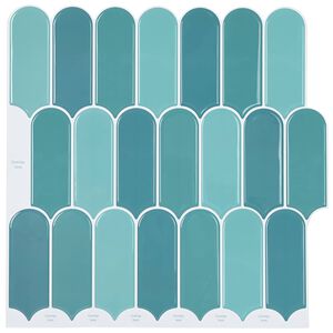 vidaXL Feather Tile 50 pcs Blue 30 x 30 cm Polyurethane and PET