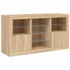 vidaXL Sideboard with LED Lights Sonoma Oak 123x37x67 cm