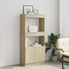 vidaXL Highboard Sonoma Oak 63x33x140 cm Engineered Wood