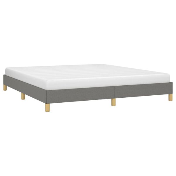 vidaXL Bed Frame without Mattress Dark Grey 180x200cm Super King Fabric