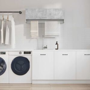 vidaXL Wardrobe Concrete Grey 100x32,5x35 cm Engineered Wood