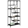 vidaXL Bookcase Black oak Engineered wood