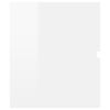 vidaXL Sink Cabinet with Built-in Basin High Gloss White Engineered Wood