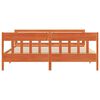 vidaXL Bed Frame without Mattress Wax Brown 200x200 cm Solid Wood Pine