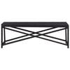 vidaXL Garden Bench 120 cm Poly Rattan Black
