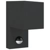 vidaXL Outdoor Wall Light with Sensor Black Die-cast Aluminium