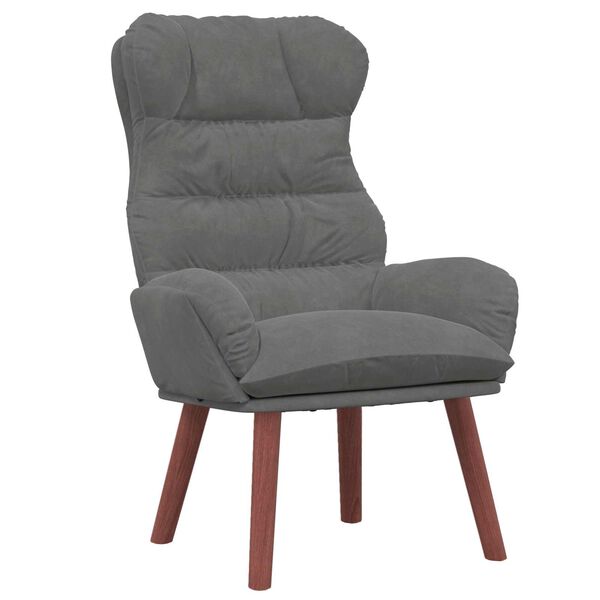 vidaXL Armchair Dark Grey 69 x 74 x 93 cm Velvet