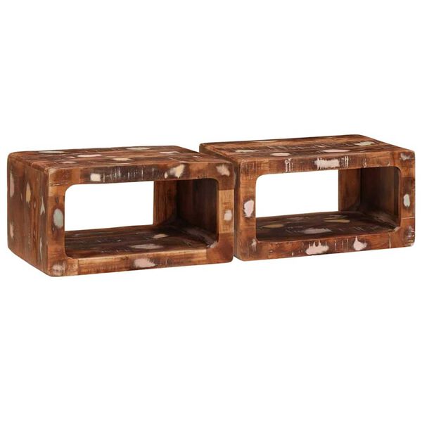 vidaXL Bedside Table 2 pcs Brown 45 x 30 x 24 cm Solid Reclaim Wood