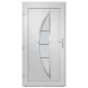 vidaXL Front Door White 108x200 cm PVC