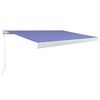 vidaXL Manual Cassette Awning 300x250 cm Blue and White