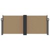 vidaXL Retractable Side Awning Taupe 100x600 cm
